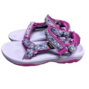 Teva Hurricane XLT 2 Sandal Size 1 Children’s Purple Pink Floral Strap Water